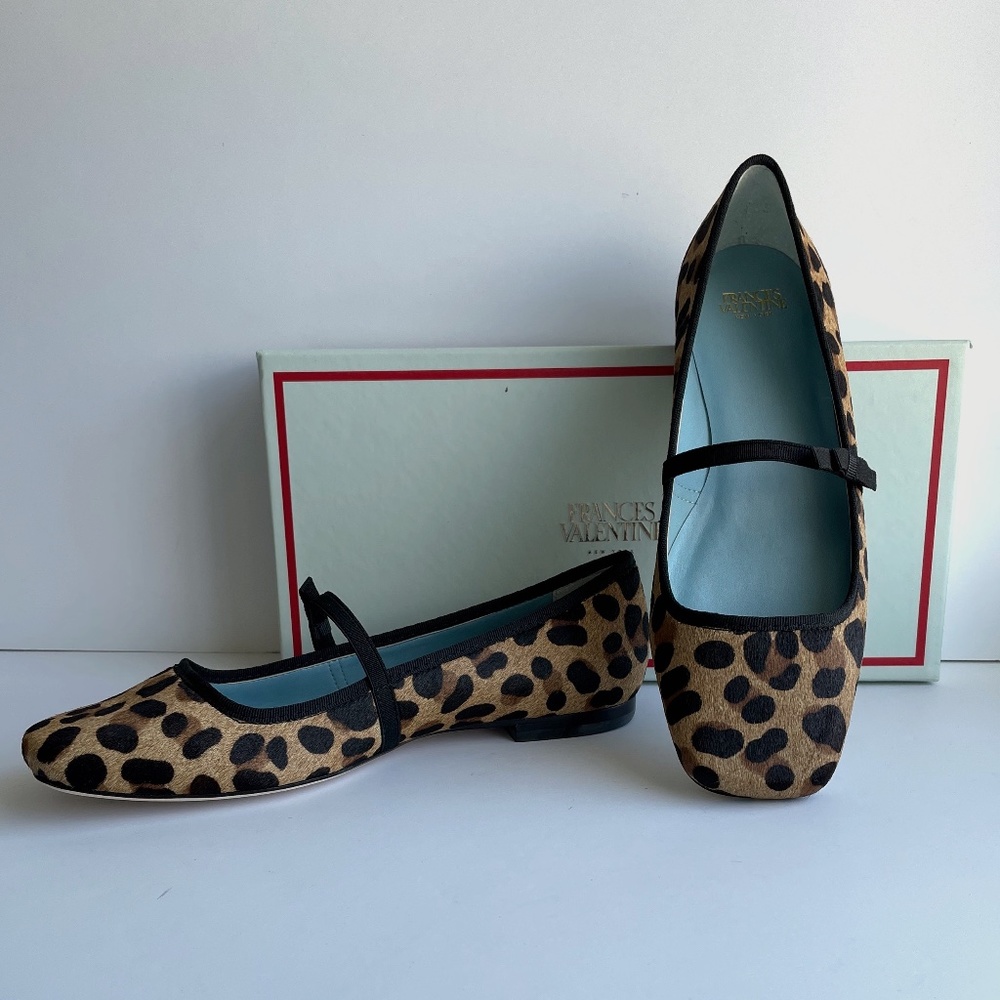 Frances Valentine Leopard Haircalf Flats